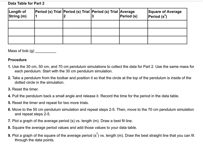 Fill the table with the provided data and plot a graph according to steps 7 and 9.30 cmTrial-example-1