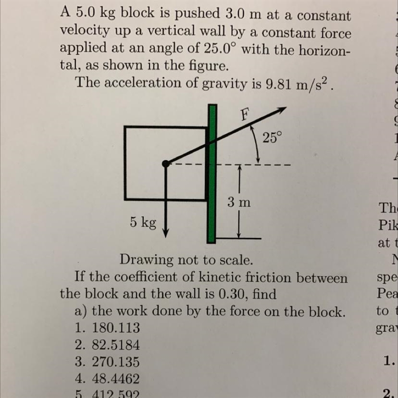 I need help figuring out the work by the force on block, the work done by gravity-example-1