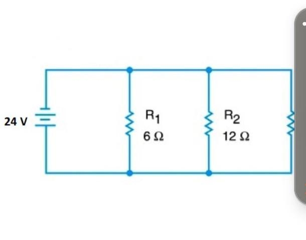 What is the total current for the parallel circuit?​-example-1