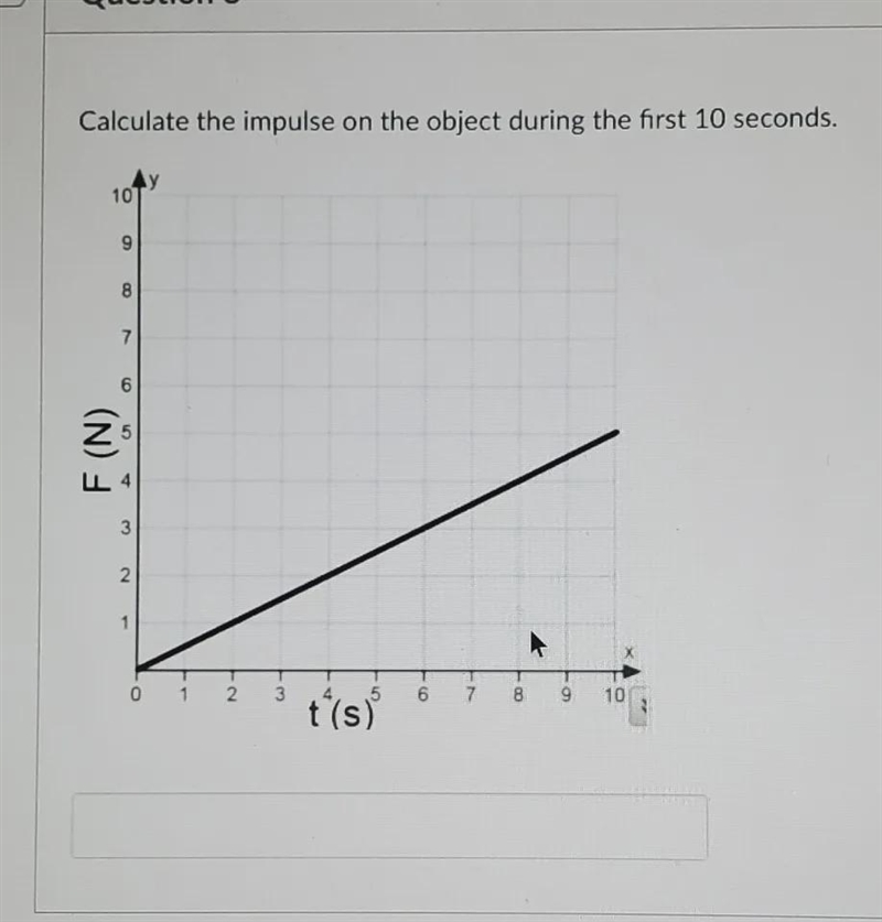 Calculate the impulse on the object during the first 10 seconds.-example-1