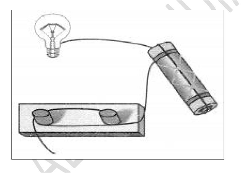 Would the bulb glow after completing the circuit shown in Fig. 2 if instead of safety-example-1