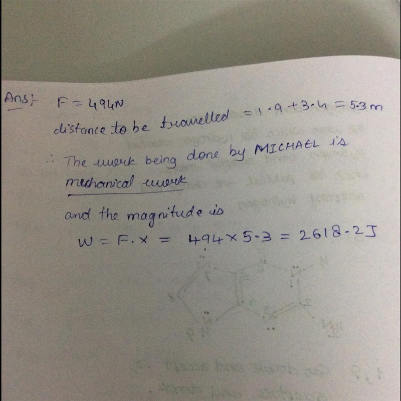 Michael uses his bike to apply 494 N to himself and the bike by pedaling as he approaches-example-1