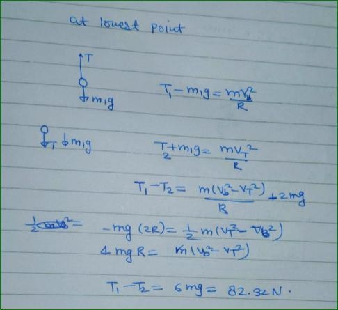 a 1.1 kg ball swings from a string in a vertical circle such that it has constant-example-1