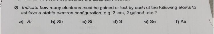 Indicate how many electrons must be gained or lost by each of the following achieve-example-1