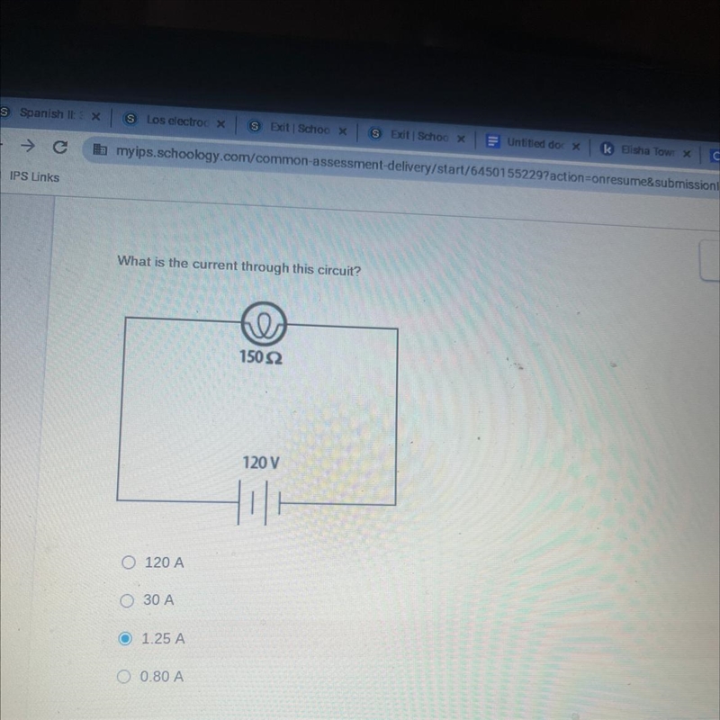 What is the current through this circuit?-example-1