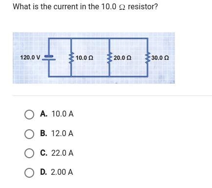 What is the current in a 10 ohm resistor ?-example-1