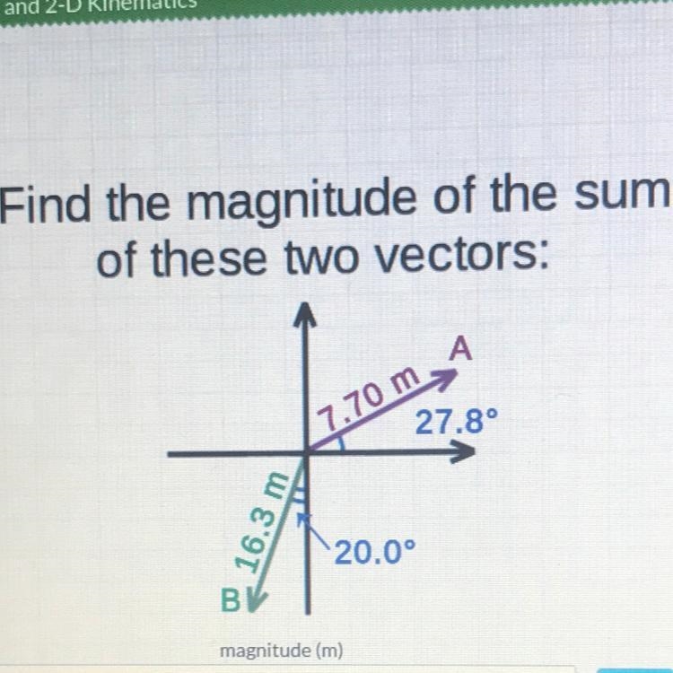 Please Hurry Find the magnitude and direction of these two vectors-example-1