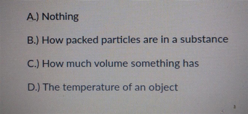 What does density measure?​-example-1