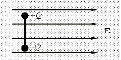 An electric dipole is released from rest in a uniform electric field with the orientation-example-1