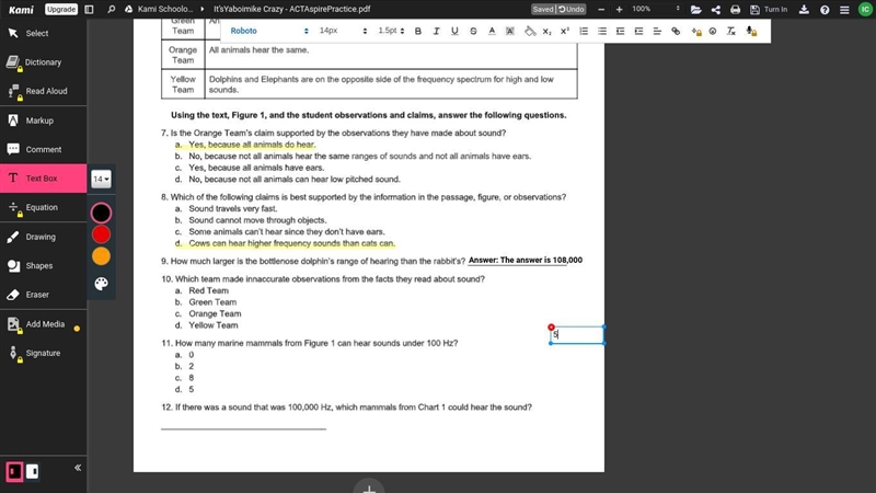 10. Which team made inaccurate observations from the facts they read about sound? a-example-1