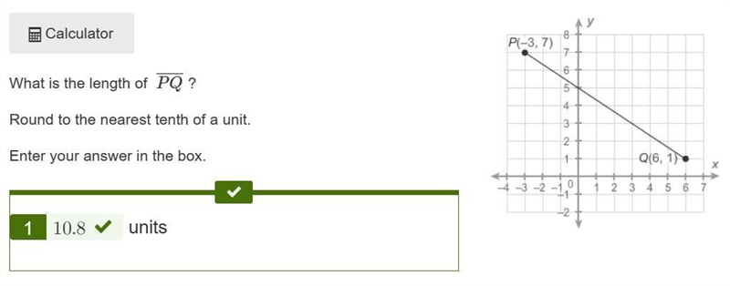 What is the length of pq¯¯¯¯¯ ? round to the nearest tenth of a unit. Enter your answer-example-1