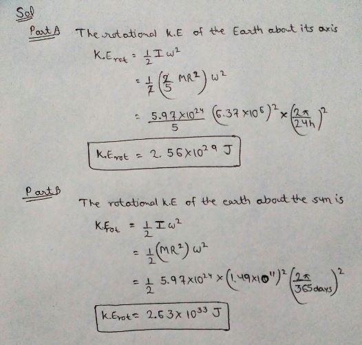 The earth spins on its axis and also orbits around the sun. For this problem use the-example-1