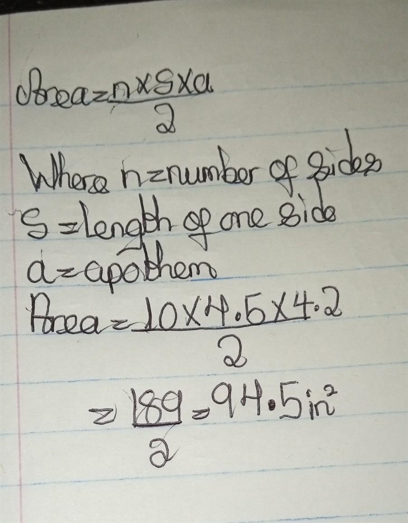 A regular 10-sided polygon is called a decagon. what is the area of the decagon that-example-1