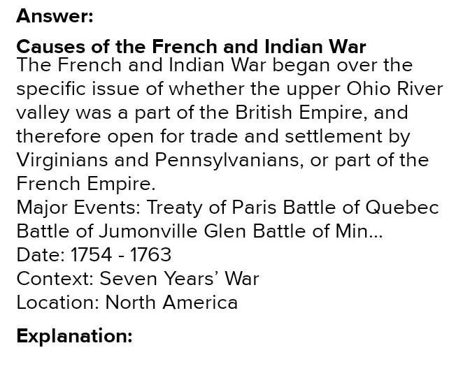 How did the Indian war happen?-example-1