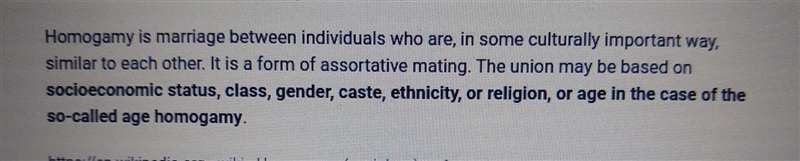 homogamy is based on characteristics such as age, socioeconomic status, religion, and-example-1