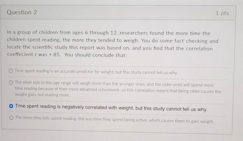 In a group of children from ages 6 through 12, researchers found the more time the-example-1