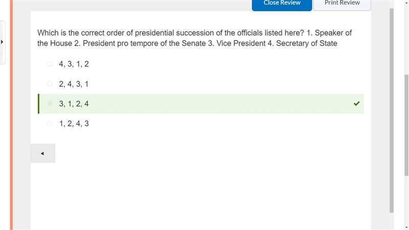 Which is the correct order of presidential succession of the officials listed here-example-1