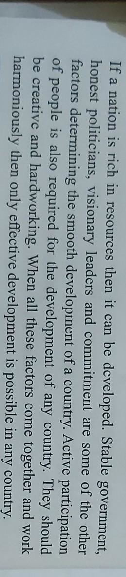 4. 'If a nation is rich in resources then it can be developed! Justify this statement-example-1