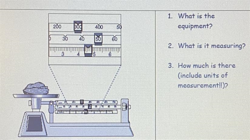 What is the equipment? What is it measuring? How much is there?-example-1