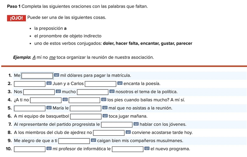 Need help.. learning about "gustar" verbs..-example-1