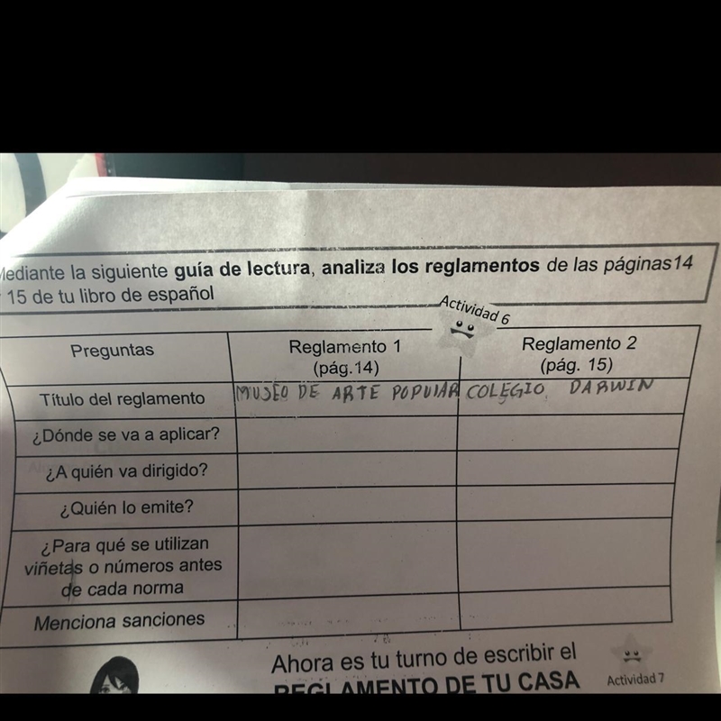 Mediante la siguiente guía de lectura, analiza los reglamentos de las páginas 14 y-example-1