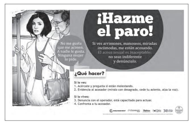 De acuerdo con el cartel, ¿qué significa la frase “¡Hazme el paro!”? A) Detener a-example-1