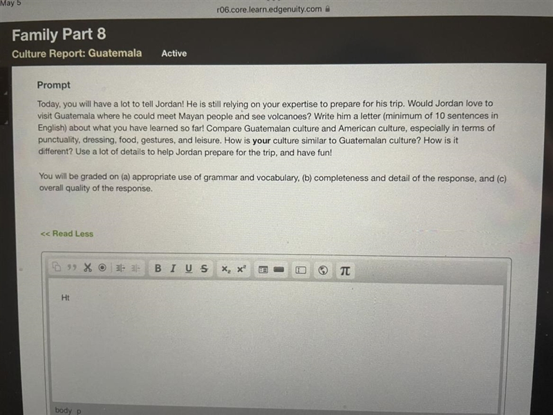 Prompt Today, you will have a lot to tell Jordan! He is still relying on your expertise-example-1