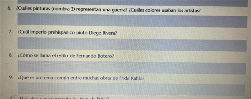 Translate these spanish to english. Also if you know any the questions feel free the-example-1