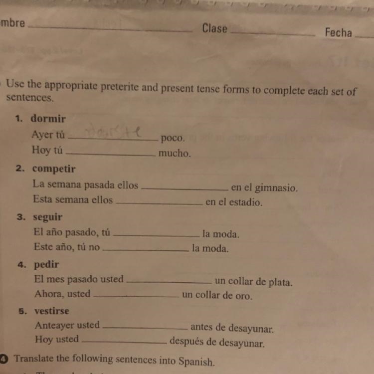 I just don’t know how to conjugate these pls help-example-1