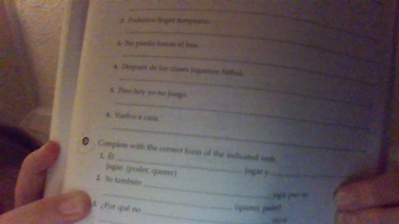 I need help with spanish the question says complete with the correct form of the indicated-example-1