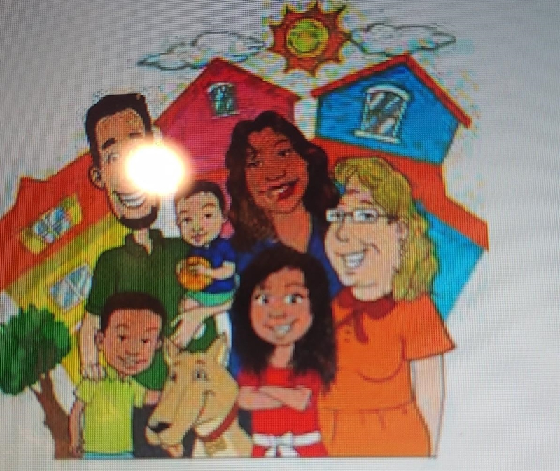 Identify what type of the family is in the picture. Write in Spanish the member of-example-1