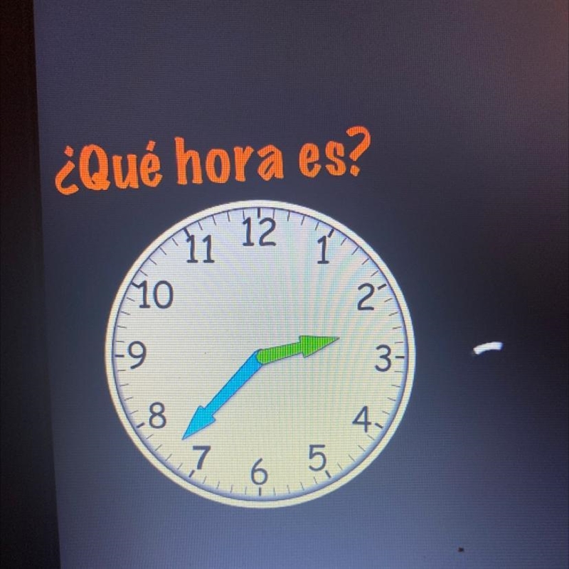 ¿Qué hora es? son las tres y veinte son las dos y treinta y siete son las dos y siete-example-1