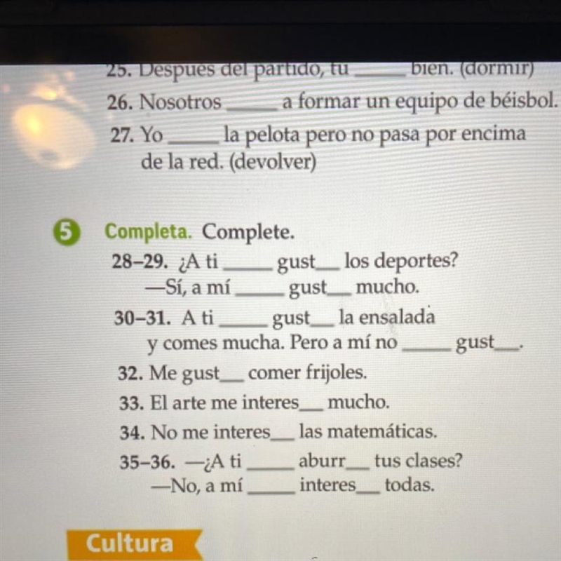 Need help with number 5 (spanish)-example-1