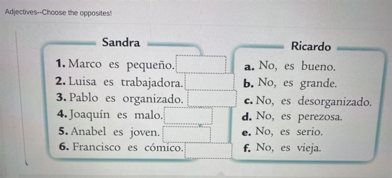 Adjectives choose the opposite-example-1