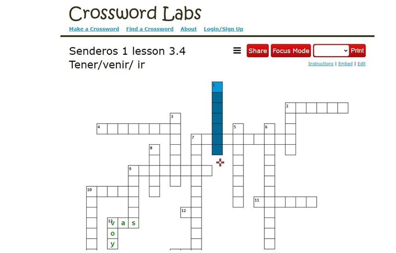 HELP. CROSSWORD LABS! NEED IT QUICK! Aross: 2. Necisito estudiar. ___ _ __ a la biblioteca-example-1