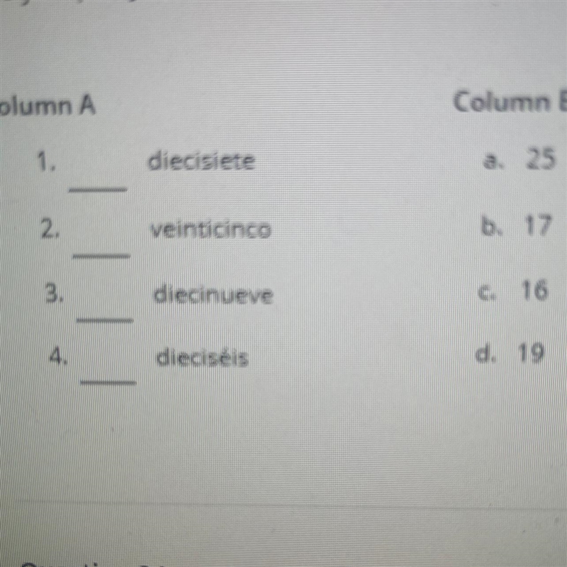 Lee y empareja el número en cifras con el número en letras. Read and match the number-example-1