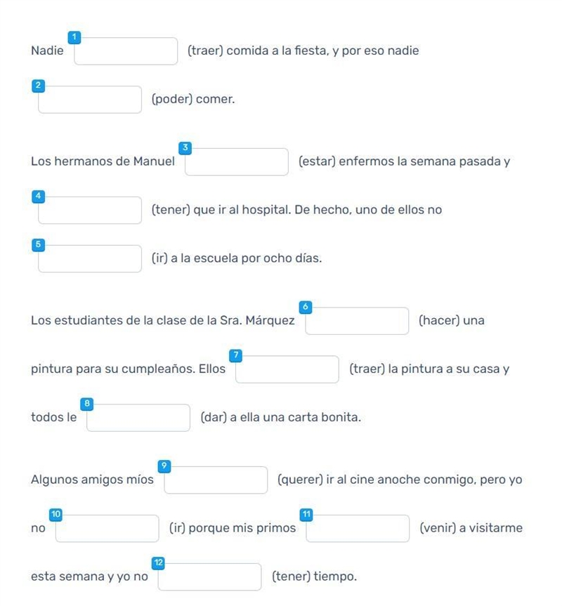 Preterite Tense: irregular verbs (help)-example-1