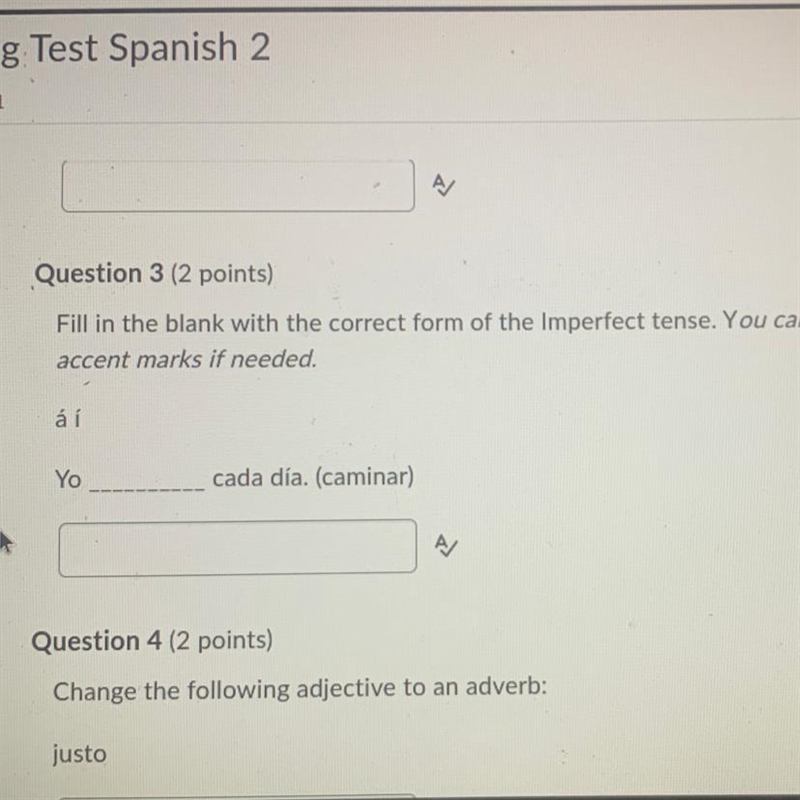 Question 3 50 POINTS!!!!! Fill in the blank with the correct form of the Imperfect-example-1