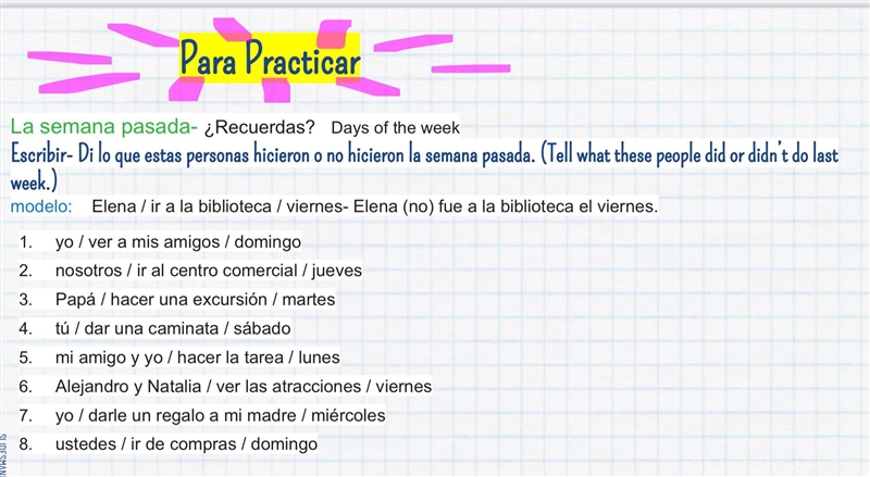 Answer this for me please! I need help with this Spanish work!-example-1